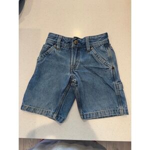 VTG Kids Levi's Denim Workwear Shorts Size 2T Blue Cotton Carpenter Style